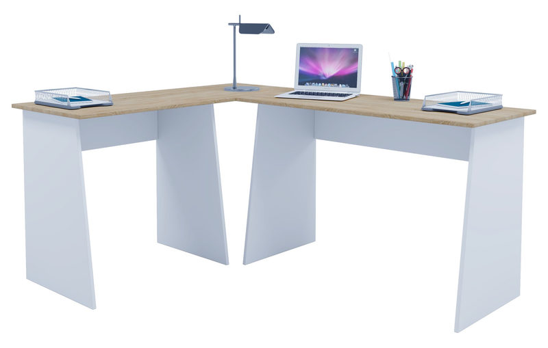 VCM Schreibtisch Holz Eckschreibtisch Winkeltisch Masola 1 Stk., Bild 4