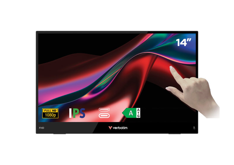 Verbatim 32400 Portable 14 Zoll Full HD IPS Panel 16:9 Touch Monitor