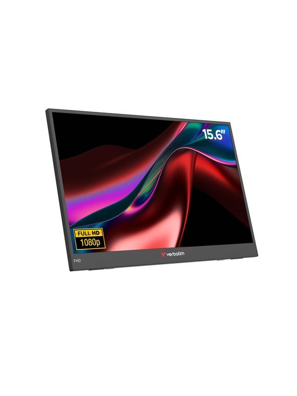 Verbatim IPS Monitor LIGHT, tragbar, 15,6, 1920 x 1080 px Full HD, Mini HDMI/USB-C, schwarz, Bild 2