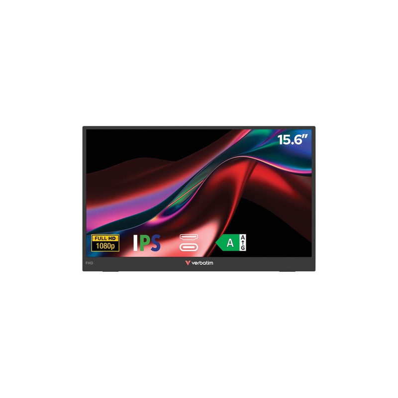Verbatim IPS Monitor LIGHT, tragbar, 15,6, 1920 x 1080 px Full HD, Mini HDMI/USB-C, schwarz, Bild 4
