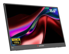 Verbatim IPS Monitor LIGHT, tragbar, 15,6, 1920 x 1080 px Full HD, Mini HDMI/USB-C, schwarz