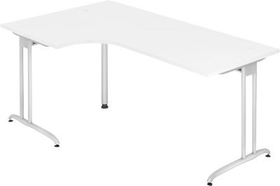 Winkelschreibtisch 90° TARA, C-Fuß, Rechteck, B 2000 mm, weiß, Bild 2