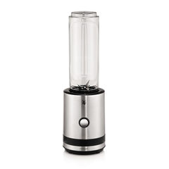 WMF KITCHENminis smoothie-to-go Tischplatten-Mixer 0.6l 300W Schwarz - Edelstahl Mixer (0416500011)