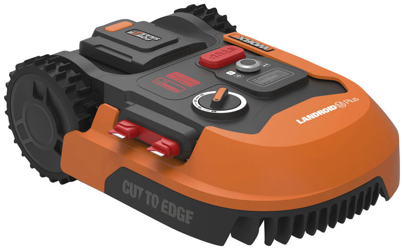 Worx Rasenmähroboter Landroid M500 Plus Set, 500m², 20V/2Ah, 18cm/30-60mm, WiFi/Bluetooth, Cut to edge,