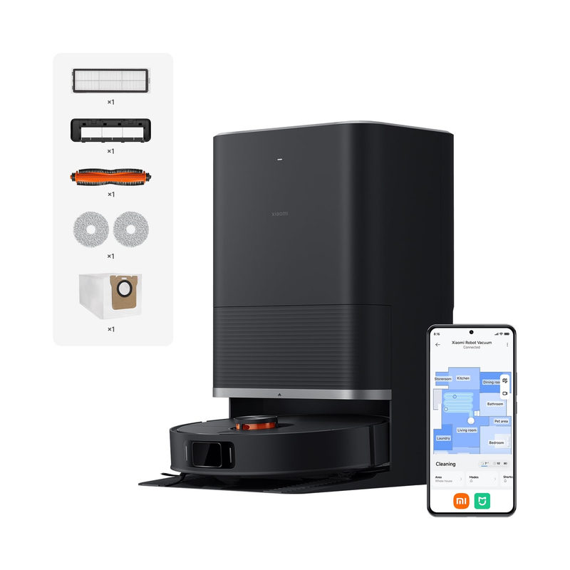 Xiaomi X20 Max Saug-und Wischroboter Schwarz Sprachgesteuert, App gesteuert, Bild 5