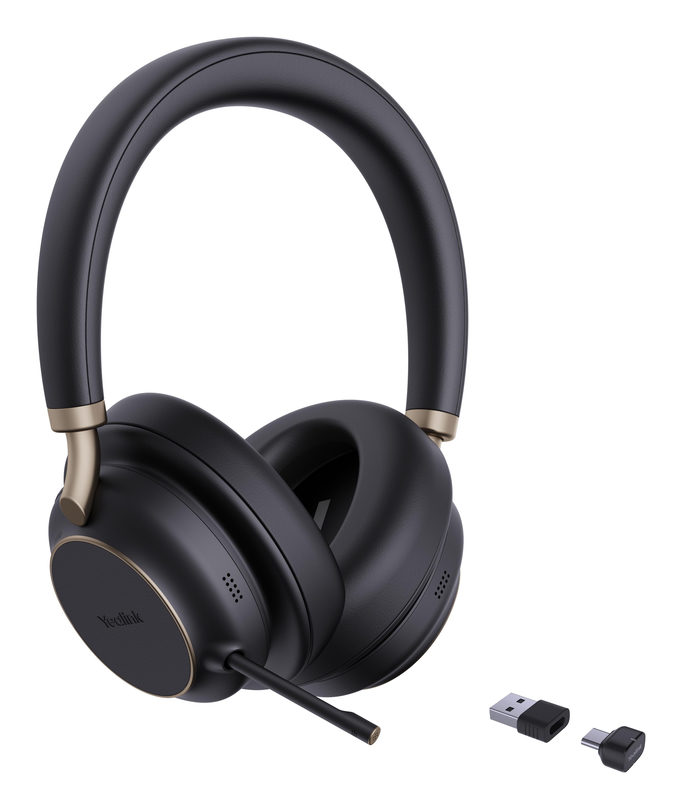 Yealink BH76 Plus Teams Bluetooth-Headset Schwarz, USB-C, 2.4 Ghz Empfänger, Microsoft Teams zertifiziert